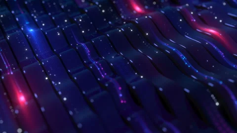 Data transfer on flexible screen 3D render seamless loop animation Stockbeeldmateriaal 135002787