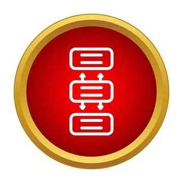 Data transfer flow process network database icon Illustrazione stock