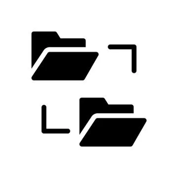 Data transfer glyph flat icon Illustrazione stock
