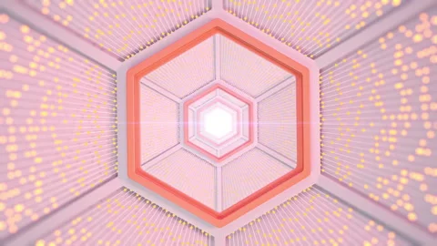 Data transfer hexagonal tunnel Stock Footage 325055951