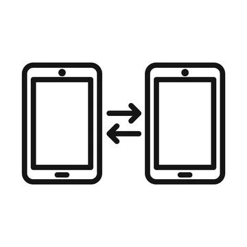 Data Transfer Icon Ideal for Networking and Connectivity Stock Illustration