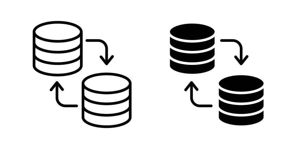 Data transfer icon Illustration set. Vector Eps10 for apps Ilustración de archivo