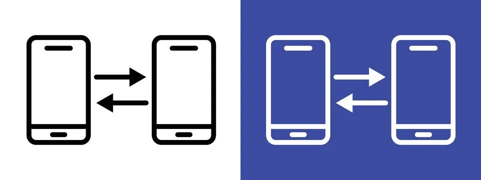 Data transfer icon logo set vector Illustrazione stock