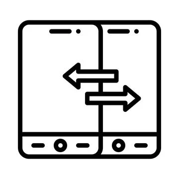 Data transfer icon, Mobile application vector illustration Stock Illustration