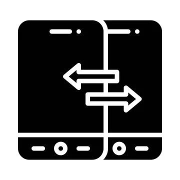 Data transfer icon, Mobile application vector illustration イラスト素材