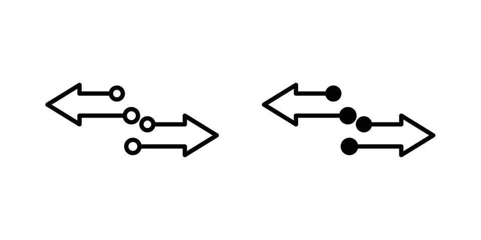 Data transfer icon modern style vectors set Stock Illustration