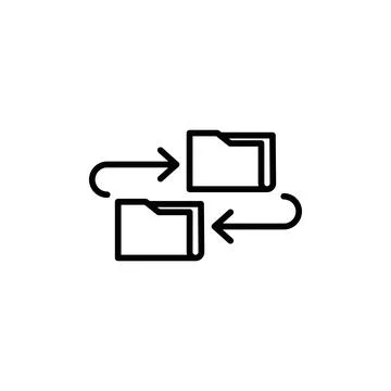 Data Transfer Icon Perfect for Digital Information Exchange Stock Illustration