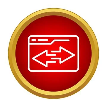 Data transfer icon representing file synchronization and exchange 스톡 일러스트