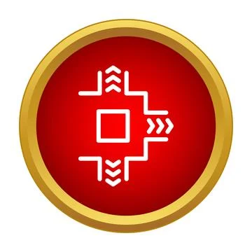 Data transfer icon showing expanding inward and outward directions Stock Illustration