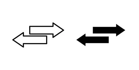 Data transfer icon symbol, outline icons Stock Illustration