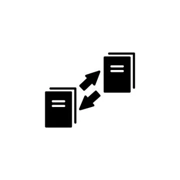 Data transfer icon. vector illustration black on white background Stock Illustration