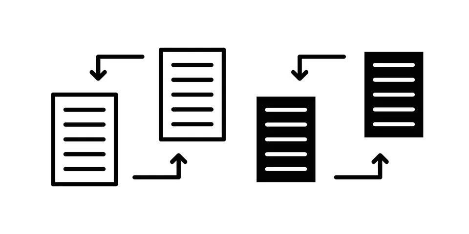 Data transfer icon vector, illustration icon set Stock Illustration