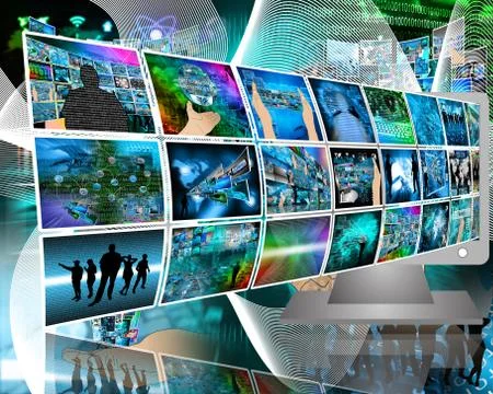 Data transfer Stock Illustration