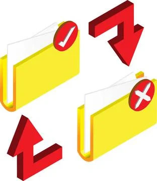 Data transfer illustration in 3D isometric style Stock Illustration