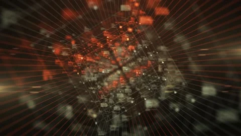 Data Transfer Information Technology Network Algorithms, Background Stock-Footage 313962568