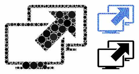 Data Transfer Mosaic Icon of Circle Dots Stock Illustration