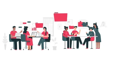 Data transfer from one company to another Stock Footage 267184544