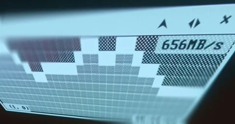 Data transfer process and a pixelated pattern Stock Footage 321761208