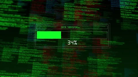 Data Transfer Process digital data uploading optical fiber lines Artificial Stock Footage 313863049