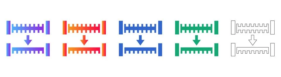Data Transfer Process Icons イラスト素材