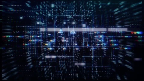 Data Transfer Protocol, Digital Networking Cyber Security Data Protection Stock Footage 292144930