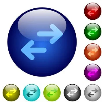 Data transfer solid color glass buttons Illustrazione stock