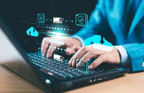 Data transfer technology concept. FTP(File Transfer Protocol) files recovery  Stock Photos