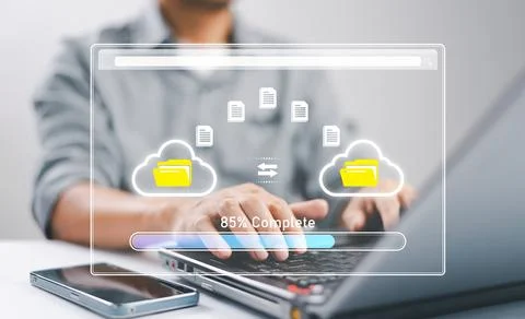 Data transfer technology concept. FTP(File Transfer Protocol) files recovery  Stock Photos