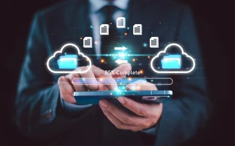 Data transfer technology concept. FTP(File Transfer Protocol) files recovery  Stock Photos