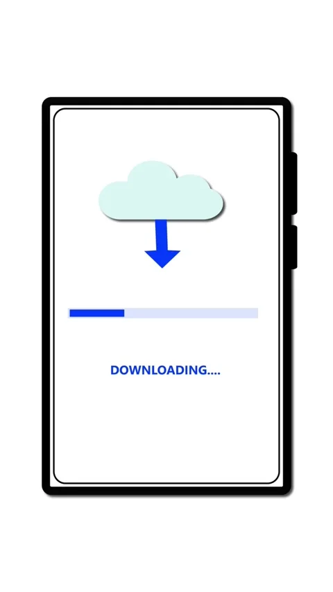 Data transfer technology interface. Vertical video cloud computing mobile a.. 動画素材 341614298