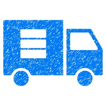 Data Transfer Van Grainy Texture Icon Stock Illustration