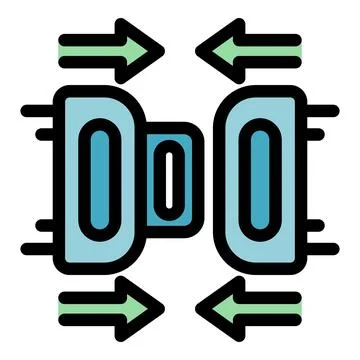 Data transfering with arrows pointing to microchip processor icon イラスト素材