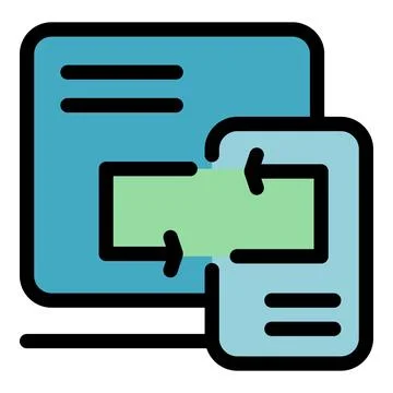 Data transferring between two devices using wireless technology イラスト素材