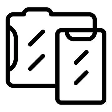 Data transferring from file folder to smartphone icon イラスト素材