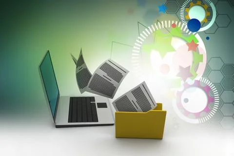 Data transferring Ilustración de archivo