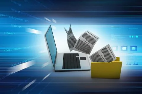 Data transferring Stock Illustration