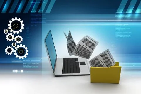 Data transferring Illustrazione stock