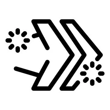 Data transferring with loading arrows icon vector outline Stock Illustration