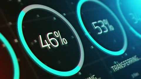 Data transferring process on a computer screen Video stock 236921149