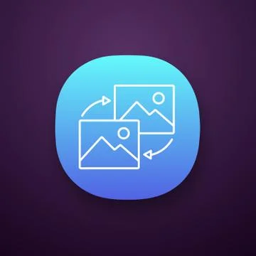 Data transforming app icon Stock Illustration