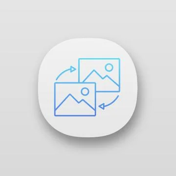 Data transforming app icon Stock Illustration