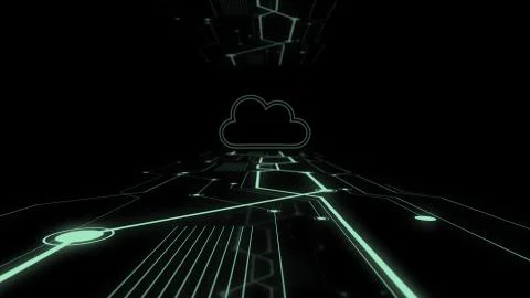 Data transmission and cloud computing concept abstract background. Stock Illustration