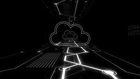 Data transmission and cloud computing concept abstract background. Stock Illustration