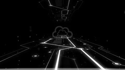 Data transmission and cloud computing concept abstract background. イラスト素材