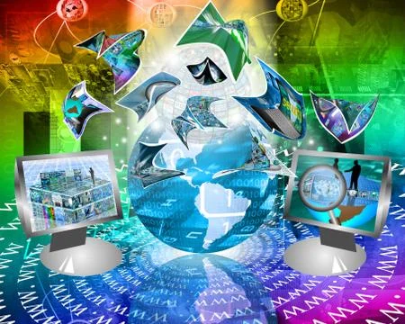 Data transmission Stock Illustration