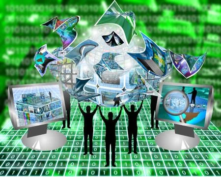 Data transmission Stock Illustration