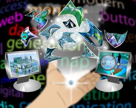 Data transmission Illustrazione stock