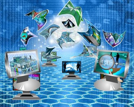 Data transmission 스톡 일러스트