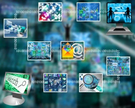 Data transmission Illustrazione stock