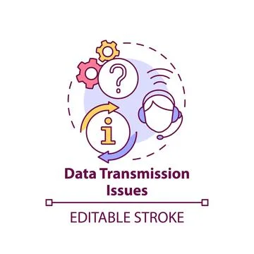 Data transmission issues concept icon 库存插图